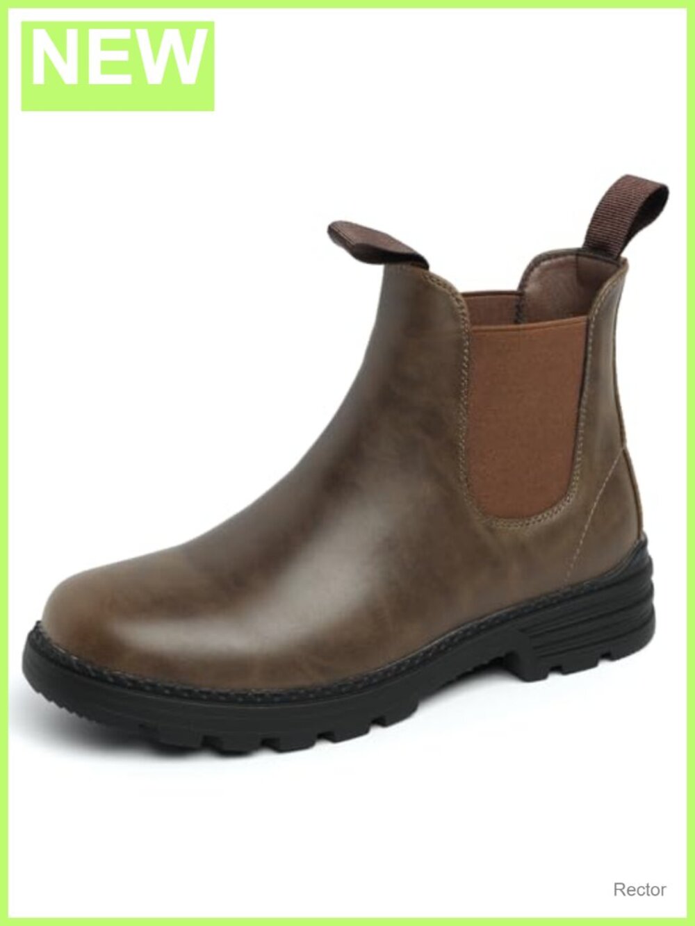 Women's Chelsea Ankle Boots Waterproof Faux Leather Slip-On Hiking